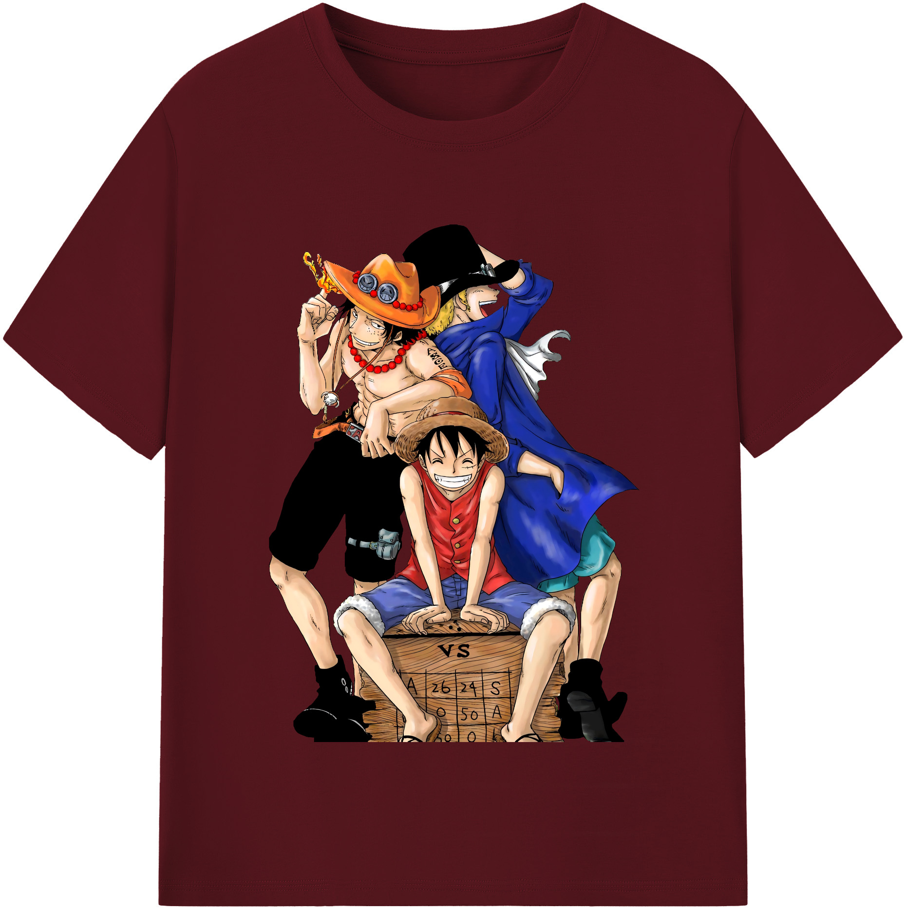 ワンピース モンキー・D・ルフィ ONE PIECE Monkey D. Luffy 綿100％半袖Tシャツ（フロントプリント）